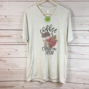 Canvas Christmas Coffee Tee